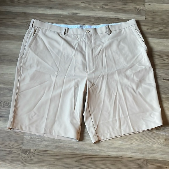 Peter Millar Salem Khaki Twill Performance Shorts Mens 48R Neutral Lightweight - Picture 3 of 8